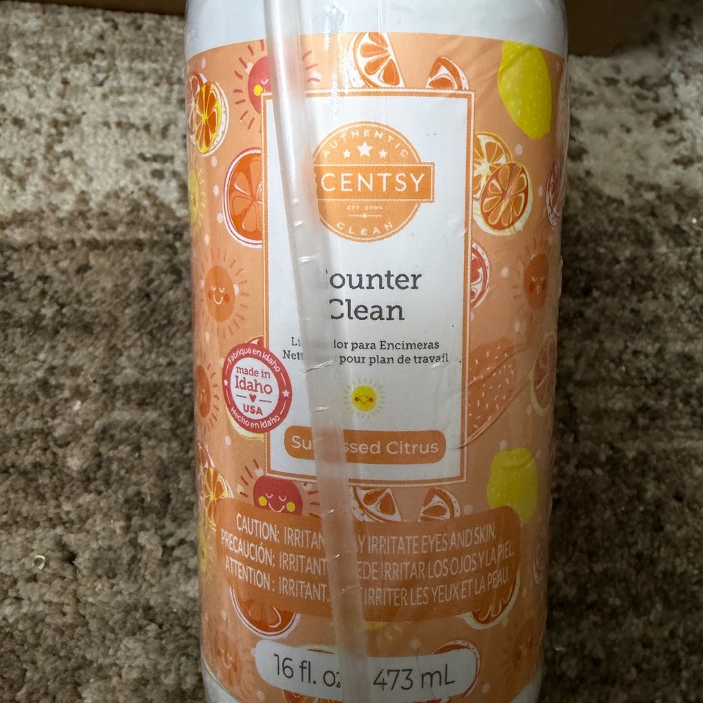 Scentsy Sun-Kissed Citrus Counter Clean - Orange, Yellow, White